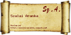 Szalai Aranka névjegykártya